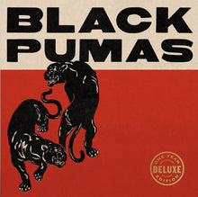 Cargar imagen en el visor de la galería, Black Pumas - Black Pumas (Deluxe Edition. Gold, Black & Red Splatter Vinyl)